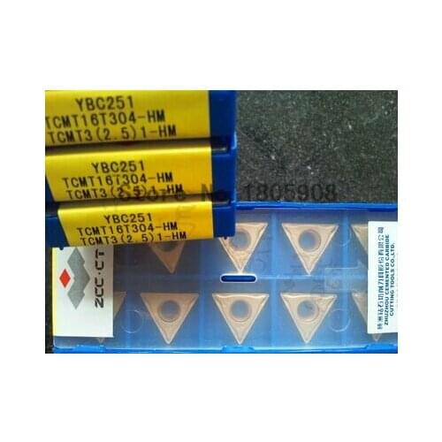 Free shopping 10PCS TCMT16T304 HM YBC251 Cemented Carbide Cutter Turning tools Carbide insert