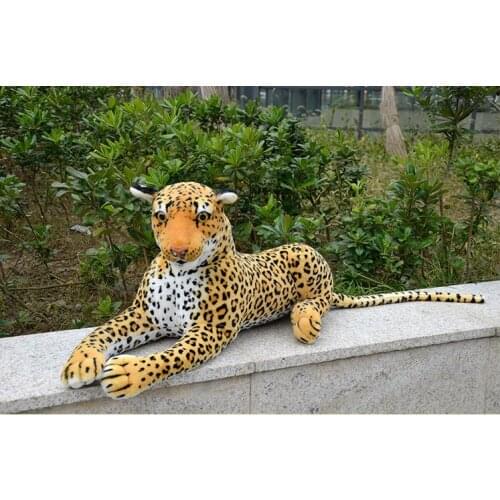 Big plush simulation leopard toy prone leopard stuffed doll gift about 90cm 0549
