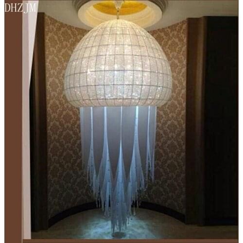Top Luxury Big Europe Large Luster K9 Crystal LED Chandelier Light crystal chandelier Lighting Sales Department villa custom