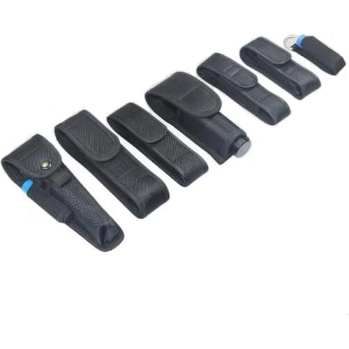 Every Size Flashlight Pouch Holster Case Nylon Adhesive Belt Pouch Case for LED Flashlight Torch