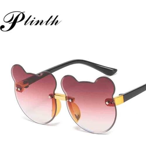 Child Sunglasses Fashion Baby Trendy Girls Boys Cute Cartoon Bear Sun Glasses Kids Gradient Eyewear UV400 AG36