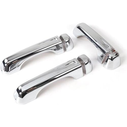 For Jeep Wrangler 2018+ 2 Doors Car Door Handle Grab Cover Trim Exterior Car Styling Accessories 6Pcs/set