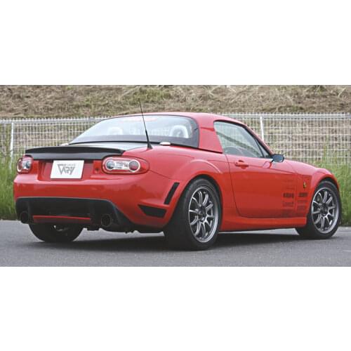 For Mazda MX5 NC NCEC Roadster Miata GVN Style Fiberglass Rear Diffuser With Centre Flap 3pcs FRP Fiber Glass Bumper Splitter