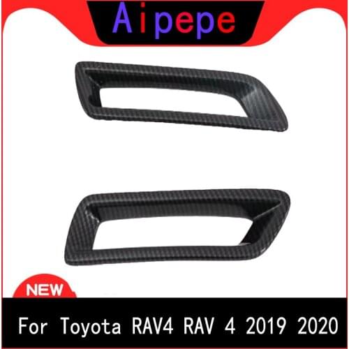 For Toyota Rav4 2019 2020 ABS Chrome Rear Reflector Fog Light Lamp Cover Sticker Decoration Trim Accessories