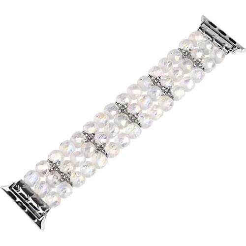 Elastic Pearl Strap for Apple Watch Band 44mm 42mm 38mm 40mm belt Bracelet Iwatch Series SE 6 5 4 3 2 1 accessories Replacement