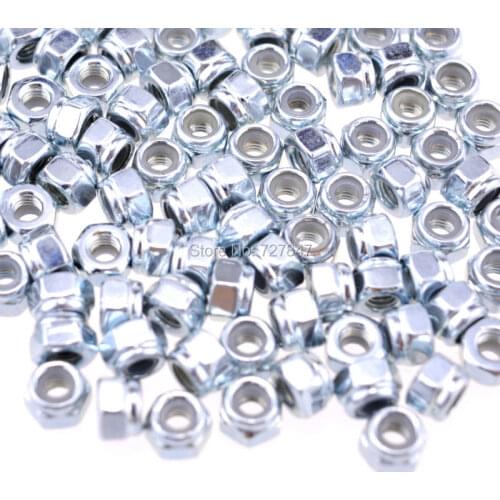 OEM 100pcs M3 Nylon Insert Lock Hex Nuts Slip-resistant For Tyre Robot