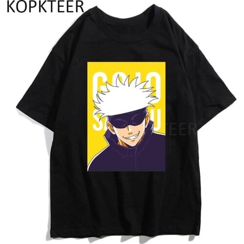 Anime T-shirts Jujutsu Kaisen Fushiguro Megumi Itadori Yuji Print Casual Harajuku Fashion Short-Sleeved Summer Streetwear Tops