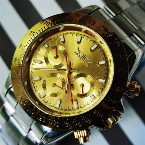 Jaragar Mens Watches Automatic Mechanical Watch For Men Stainless Steel Date Sports Wristwatch Man Clock Relogio Montre Homme