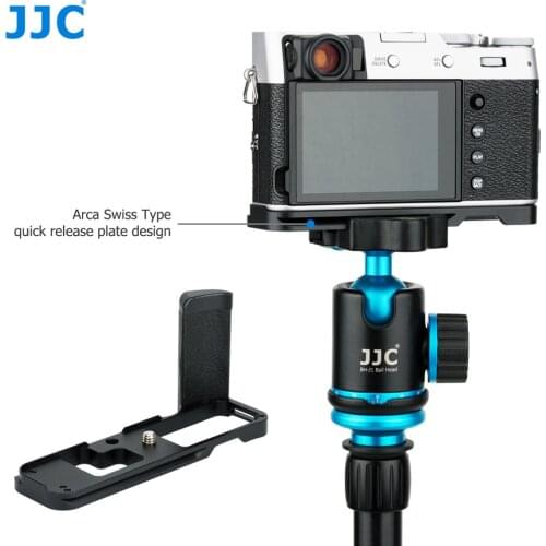 JJC Hand Grip Arca Swiss Quick Release Plate Bracket for Fuji X100V X100F Anti-Slip Pads Design 1/4"-20 Tripod & Hand Strap Hole