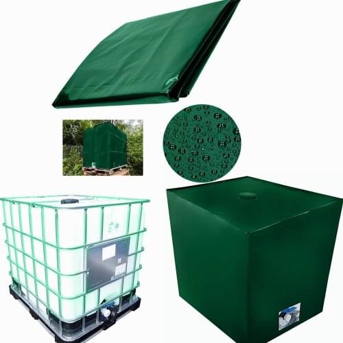 120x100x116cm IBC Green Water Tank Cover Ton barrels Accessories 1000 Liter Waterproof Dustproof UV Oxford cloth Cover