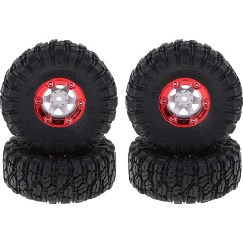MagiDeal 1:12 RC Truck Crawlers 100mm Rubber Tires Tyres with Wheel Hex 4x for Wltoys 12428 12423 FY01 FY02 FY03