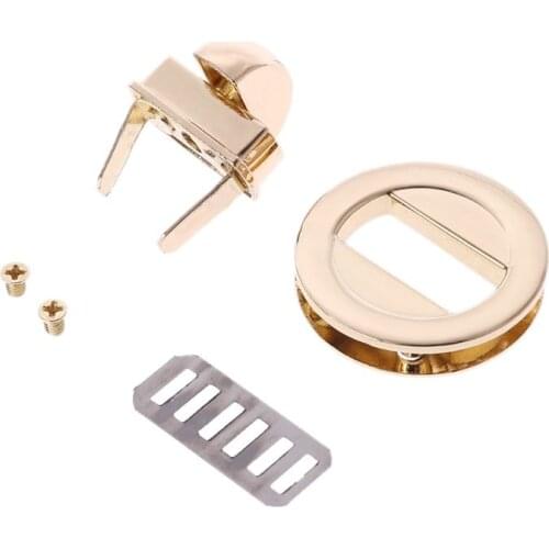 Metal Clasp Turn Lock Twist Locks Hardware For DIY Handbag Shoulder Bag Purse 28GD