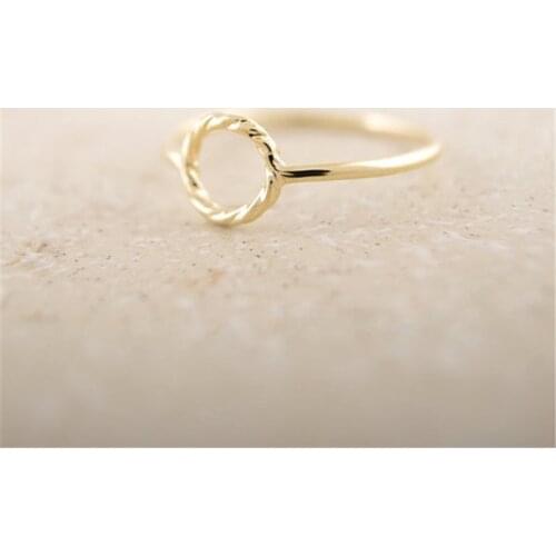 Trendy Classic Round Ring Hollow out Design Circle Women