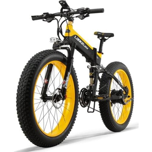 Ce Certificate Long Cycling Rangefolding Ebike 26inch Fat Tire Mountain Bike 48V Bicycle Electric Bike 1000W Powerful Cheap