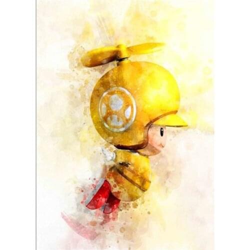 Carton Mario DIY 11CT Embroidery Cross Stitch Kits Needlework Craft Set Cotton Thread Printed Canvas Home Decoration On Sale