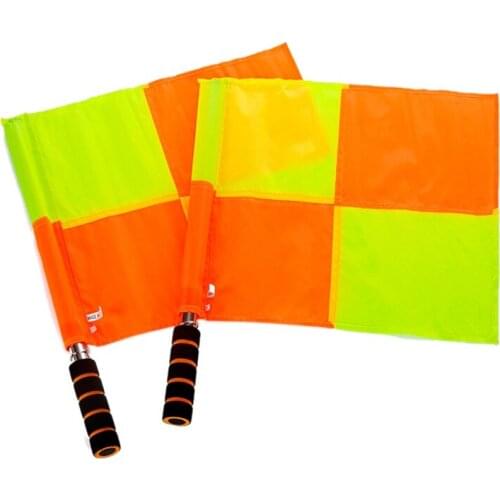 NEW-Soccer Referee Flags with Carrying Bag Football Judge Linesman Sideline Fair Play Sports Match Flags Referee Equipment