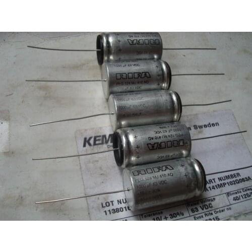 Original new 100% PEG124 63v1000uf instead of 64V water-based copper foot febrile oil electrolytic capacitor 20*36mm (Inductor)