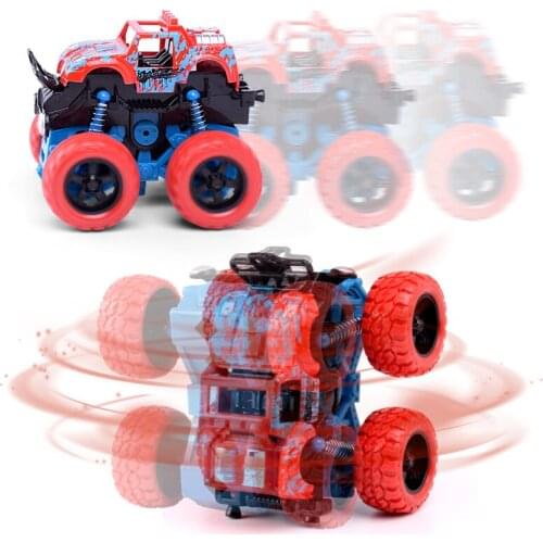 Car Plastic Friction Stunt Car Juguetes Carro Kids Toys For Boys Mini Inertial Off-Road Vehicle Pullback Children Toy