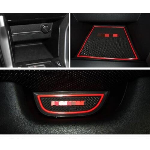 Front Back Door Slot Pad Mat Cup Holders Mats Armrest Storage Box Pad for Subaru Forester 2019 2020 Car Interior Accessories
