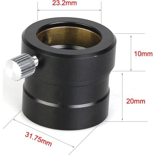 Fully Metal 1.25" To 0.91" Mount Adapter Microscope Eyepieces with Telescopes Require 1.25" Eyepieces 31.75 to 23.2mm LD2032F