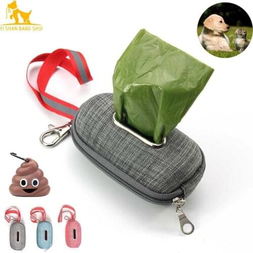 Portable Pet Dog Poop Bag Dispenser Eco-Friendly Biodegradable Pick-Up Bags Dog Accessories Pet Cleaning Supplies Waste Bags