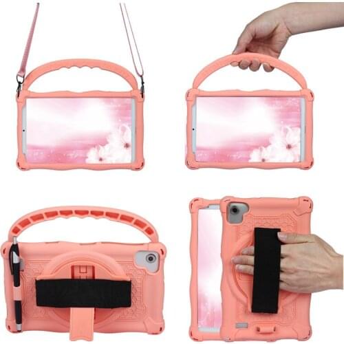 Shockproof Cover for 8inch Tablet Case Solid Color Silicon Stand Holder with Handle Shoulder Strap Stylus