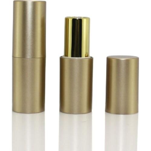 Empty Lipstick Tubes Matte Gold Cosmetic Lipstick Tube Packaging Private Label Magnetic Lip Balm Lipstick Container 10/20pcs