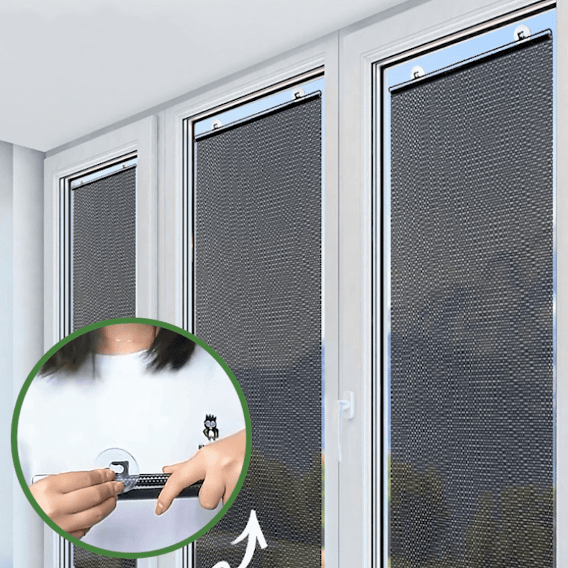 Sunshade Roller blinds Suction Cup Blackout curtains For living room Car Bedroom Kitchen Office Free-Perforated Window Curtain