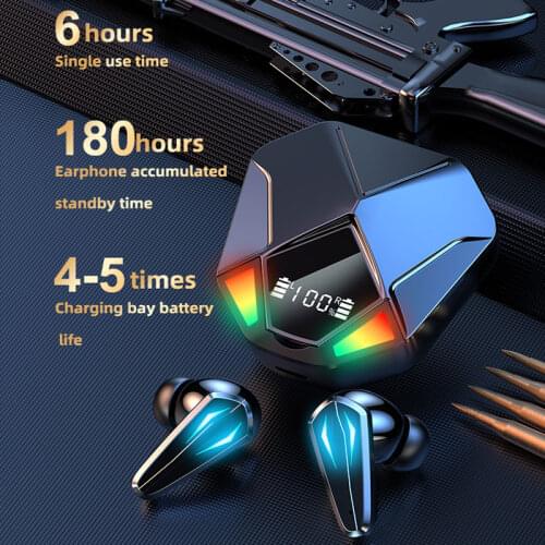 X6 Wireless Earphone TWS Bluetooth V5.1 Headphones 9D Stereo Waterproof Mini Earbuds Wireless Earphones Sports Gaming Headset