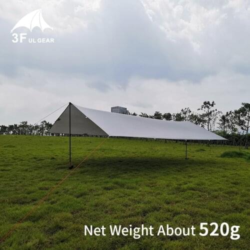 3F UL GEAR Outdoor Ultralight Tarp 15D Silicon Coating Sun Shelter 3 Sizes Camping Hammock Waterproof Shelter Beach Tent