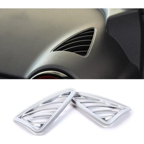 2pcs/set Carbon Fiber Look Upper Air Vent Outlet Cover Trim For Mazda CX-3 CX3 2018 Car Styling