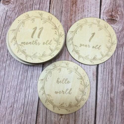 High quality milestone wood baby milestone cards