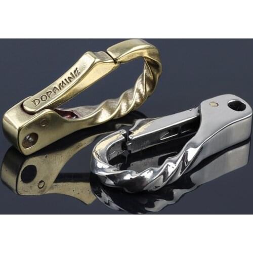 1PCS Water Ripple Brass Buckle Camping Sport DIY Hang Buckle Outdoor EDC Small Tool