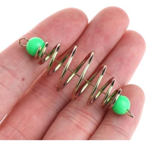 10 Pcs/Set Fishing Bait Spring Lure Inline Hanging Tackle Stainless Steel Feeder F2TC