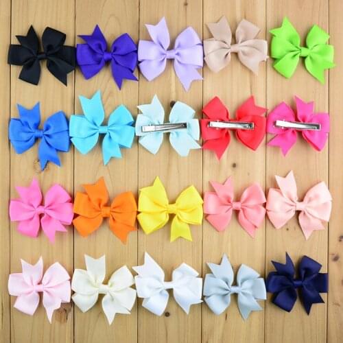 100 pcs/lot , Ribbon Bow Hair clips for hair accessories