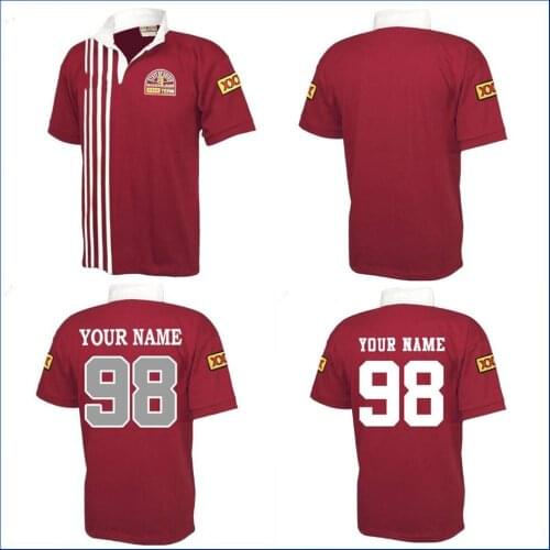 1998 QUEENSLAND MAROONS RETRO RUGBY JERSEY 1998 Queensland Maroons Rugby TRAINING SHORTS JERSEY size S--5XL