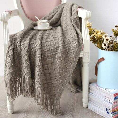 38 Throw Blanket with Tassels for Bed Sofa Chair Home Decor Wall Tapestry Air Condition Quilt for Bedroom