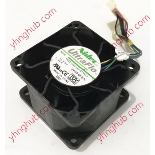 Nidec V60E12BS1B5-07A014 DC 12V 1.60A 60x60x38mm 4-Wire Server Cooling Fan