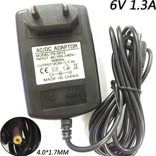 6V 1.3A 4.0*1.7mm AC/DC Adapter For SONY MD NH1 MZ-NH1 MZ-NH3D MZ-N10 D-EJ885 D-EJ1000 Power Supply