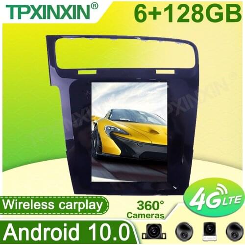 Android 10 6+128G 360 camera For VW Golf 7 2014-2018 GPS Navigation Headunit Multimedia Player Radio Tape Recorder