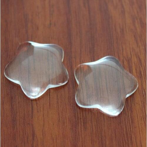 Flower Clear Glass Cabochon Diy Making Transparent Stone Multi Sizes Supplies for Jewelry Accessories