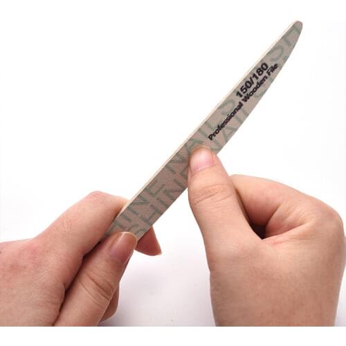 Wood Nail File 4 Colors Manicure Sanding False Nail Double-sided Butterfly Professional Accessory Washable Nail Buffing