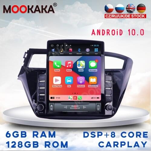 For Hyundai I20 2013-2017 Car Multimedia Stereo Tesla Screen Android 10 Player Carplay GPS Navigation Head Unit DVD