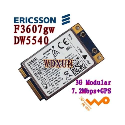 Ericsson Dw5540 F3607gw 3g/2g Gsm Hsdpa Wcdma Wireless Wwan Wlan Card Gps H039r 5pj87 C680rinternal Pci-e Laptop Network Module