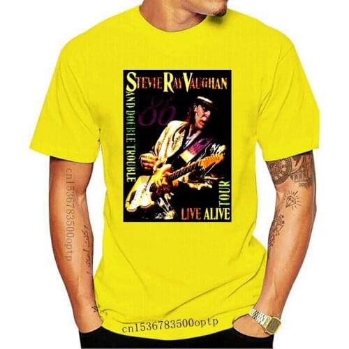 Stevie Ray Vaughan Live Tour 86 Black T-shirt Size S-3XL 2018 Summer Style T Shirt High Quality Top Tee Summer Short Sleeves