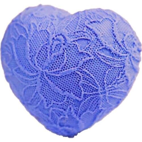 HC0025 Lace Heart shape Soap Mold Silicone molds candle molds chocolate mould silicone fondant mold Candy clay resin moulds