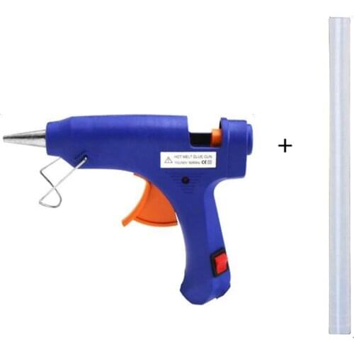 20W EU Plug Hot Melt Glue Gun with 1Pc 7mm Glue Stick Industrial Mini Guns Thermo Electric Heat Temperature Tool DIY Repair Tool
