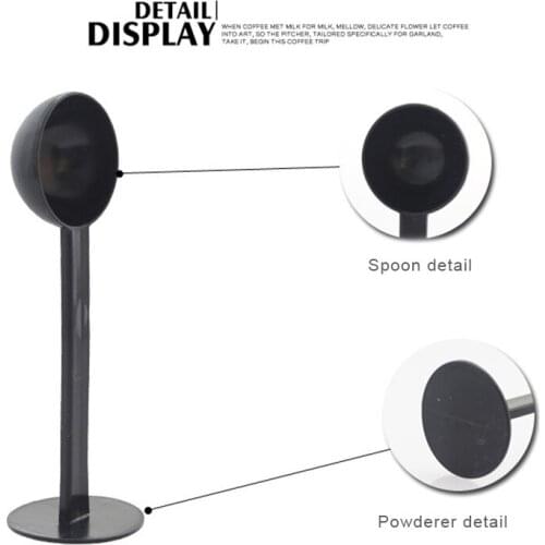 2 IN 1 10g Measuring Tamping Scoop Coffee Tamper Black Espresso Stand Coffee Spoon Coffee & Tea Tools Kitchen Tool Supply