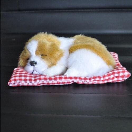 Cute Simulation Sleeping Puppy Dog Doll Toy with Sound Kids Toy Home Room Decoration Girls Children Cute Gift Kid Toys
