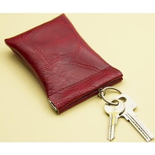 Mini Key Wallet Women Men Coin Housekeeper Keychain Purse PU Money Coin Organizer Bag Car Keys Cover Simple Key Holder Case